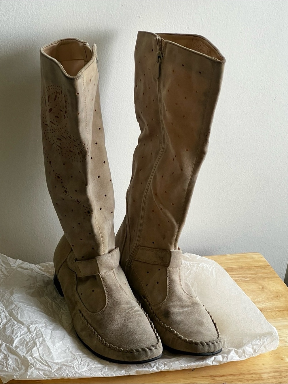 Casaluna Taupe Suede Over-the-Knee Boots